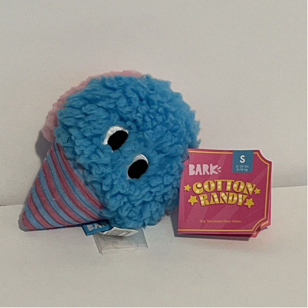 Cotton Randy S Dog Toy - Squeaks, crinkles Small Cotton Candy